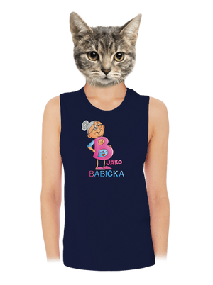 B jako babička dámské tílko volné Navy