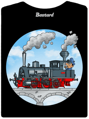 Kouř z komína dámské tričko s lemem Black