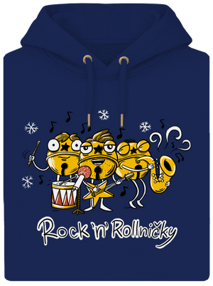 Rock 'n' rollničky unisex mikina premium Navy