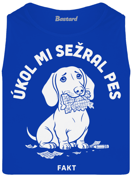 Úkol sežral pes pánské tílko Royal Blue