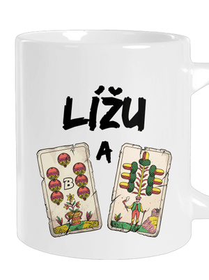 Kule a žaludy velký hrnek White