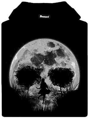 Smrtící úplněk pánská mikina klokanka Black