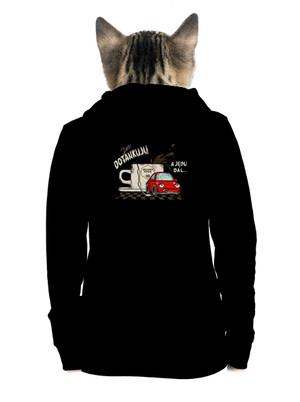 Dotankuju a jedu dámská mikina na zip Black