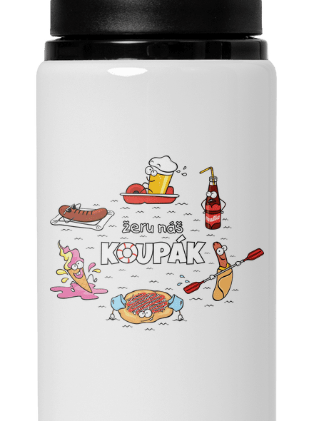Český koupák lahev na vodu White
