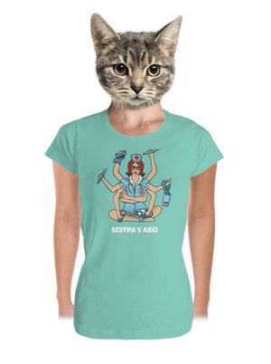 Sestra v akci dámské tričko premium Mint Mal