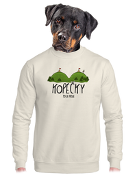 unisex mikina bez kapuce