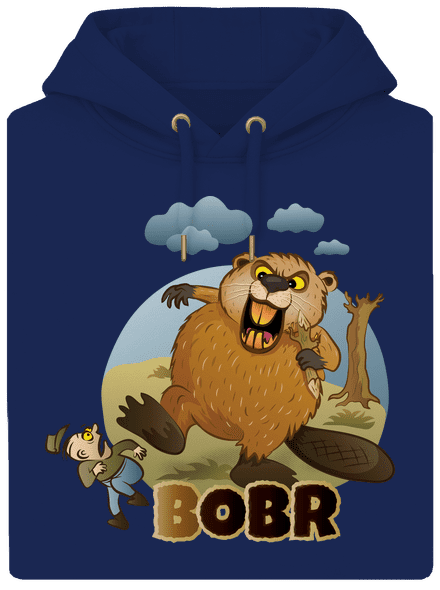 Bobr obr unisex mikina premium Navy