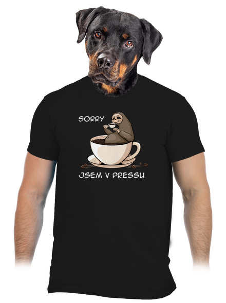 V pressu pánské tričko Black