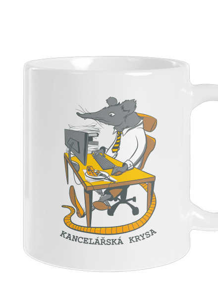 Kancelářská krysa klasický hrnek White