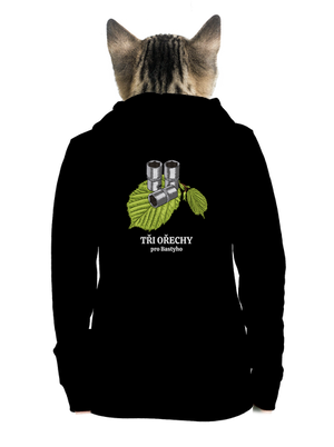 Tři ořechy pro... dámská mikina na zip Black