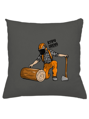 Dřevorubec polštář Gray Pol