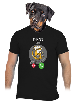 Pivo volá pánské tričko Black