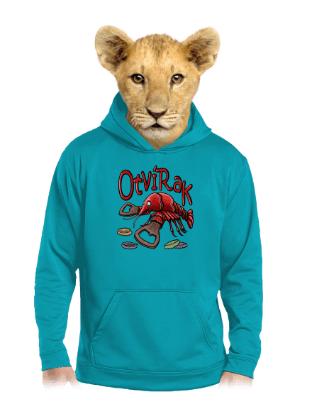 Otvírak dětská mikina klokanka Hawaiian Blue