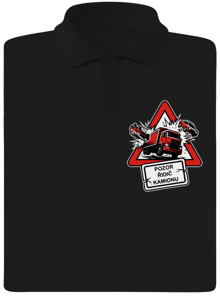 Řidič kamionu pánská polokošile Black