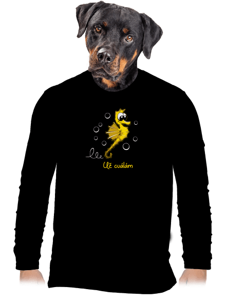 Na koníka pánské dlouhý rukáv Black