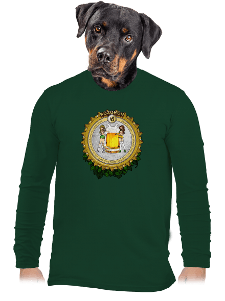 Pivní horoskop: Kozoroh pánské dlouhý rukáv Bottle Green