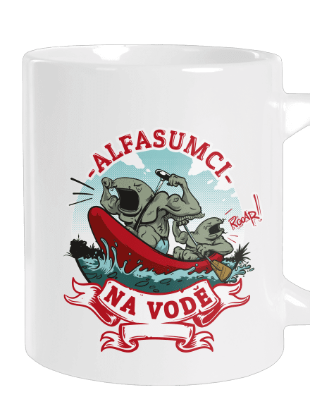 Alfasumci na vodě velký hrnek White