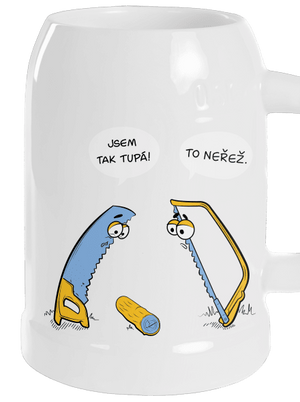 Tupé pily půllitr White