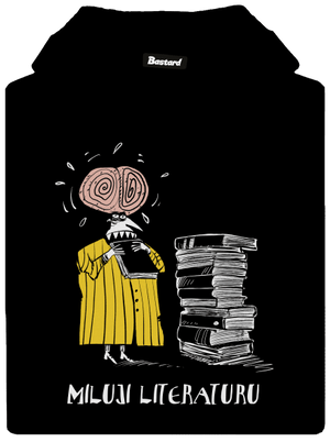 Miluji literaturu pánská mikina klokanka Black