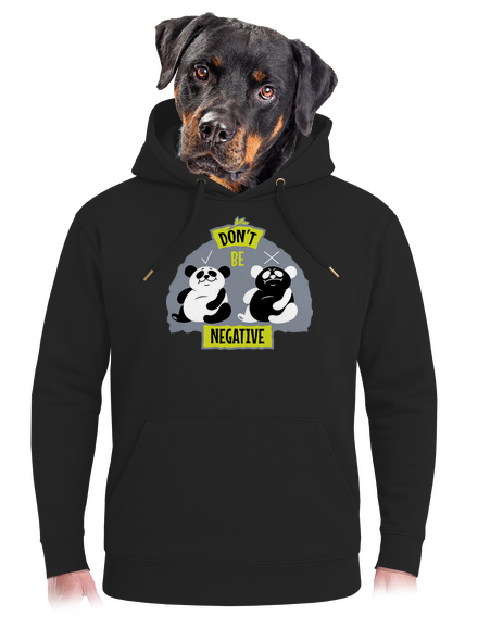 Don't be negative unisex mikina premium Dark Black