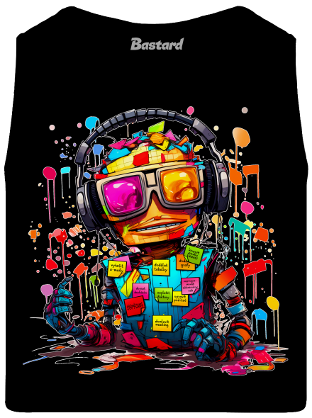 Workaholic robot pánské tílko Black