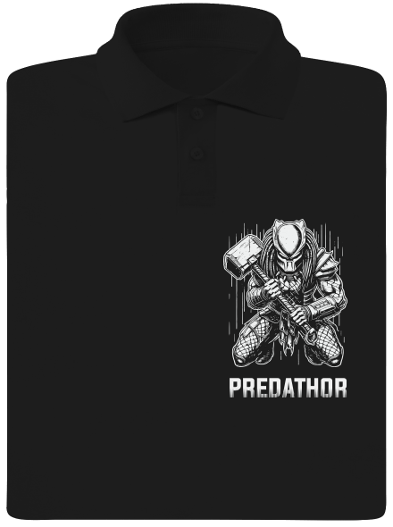 PredaThor a kladívko pánská polokošile Black