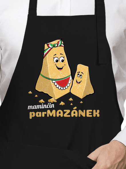 Maminčin Parmazánek zástěra Black