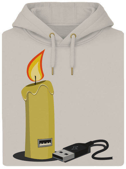 USB svíčka unisex mikina premium Pastel Macchiato