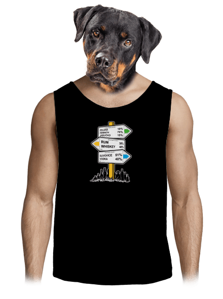 Rozcestník pánské tílko Black