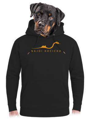 Najdi kočičku unisex mikina premium Dark Black