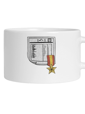 Jízdní řád hrnek makronka White