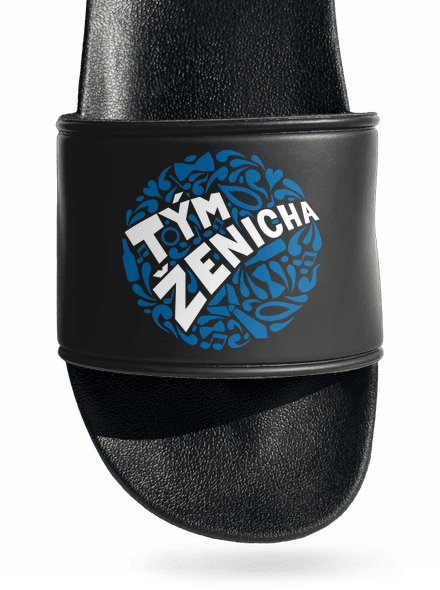 Tým ženicha pantofle Black