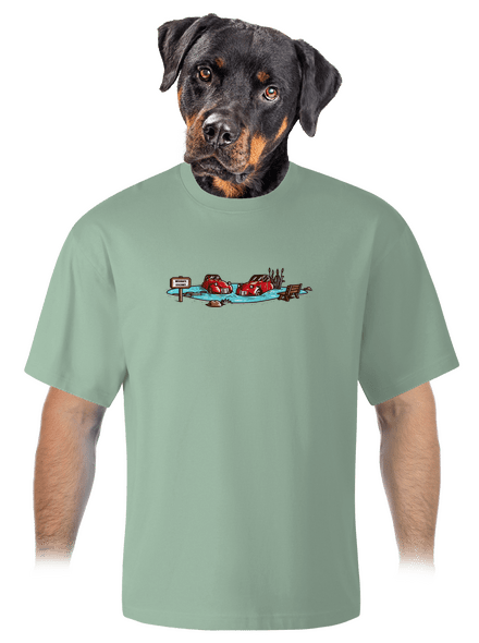 Kachny unisex tričko oversized Sage