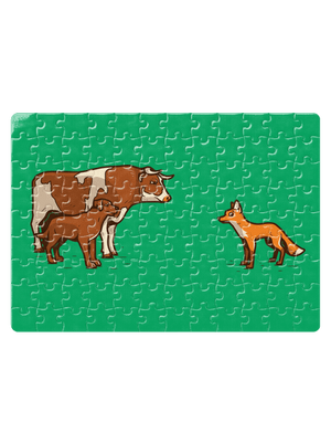 Vůl, pes a vulpes puzzle White