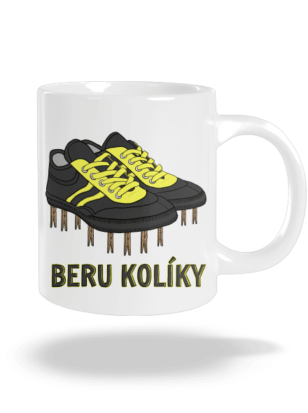 Beru kolíky velký hrnek White