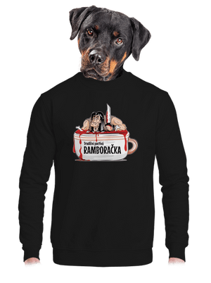 Ramboračka unisex mikina bez kapuce Black
