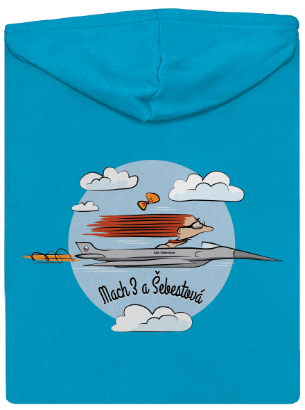 Mach 3 dámská mikina na zip Blue Atol