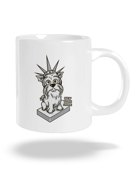 New Yorkshire velký hrnek White