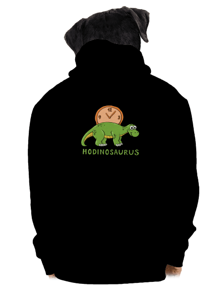 Hodinosaurus pánská mikina na zip Black