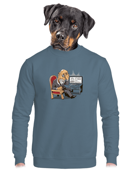 Masaryk unisex mikina bez kapuce Nordic Blue