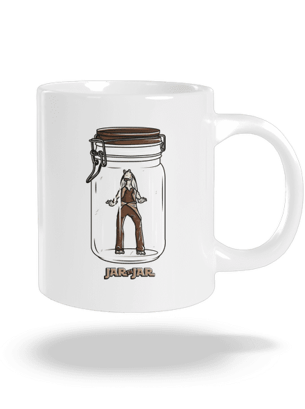 Jar in jar velký hrnek White