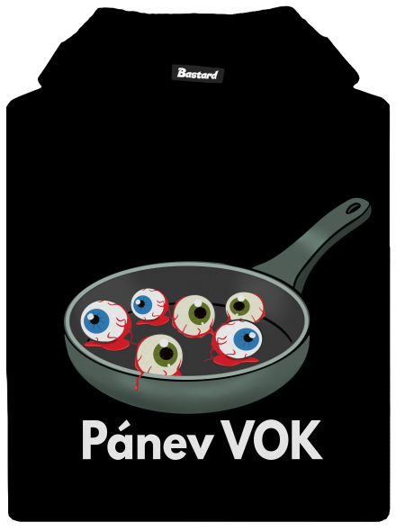 Pánev vok dětská mikina klokanka Black