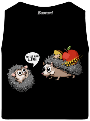 Alergický ježek pánské tílko Black