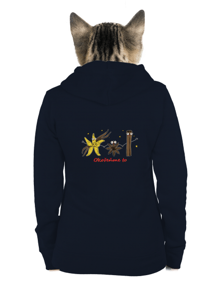Okořeňme to dámská mikina na zip Navy Mal