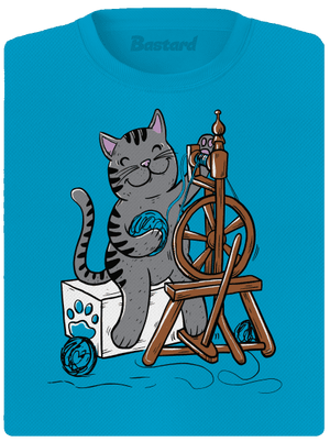 Kočka přede dámské sportovní tričko Blue Atol