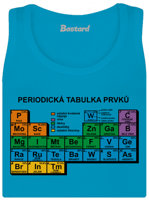 Periodická tabulka dámské tílko klasické Blue Atol