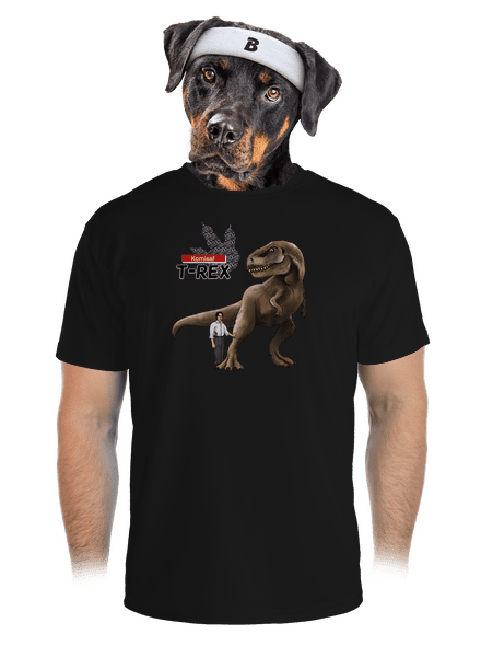 Komisař T-Rex pánské sportovní tričko Black