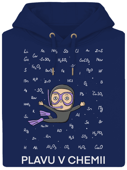 Plavu v chemii unisex mikina premium Navy
