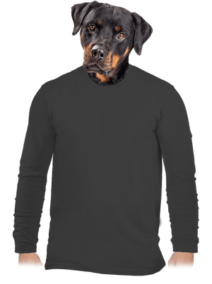 Bez potisku pánské dlouhý rukáv Dark Grey