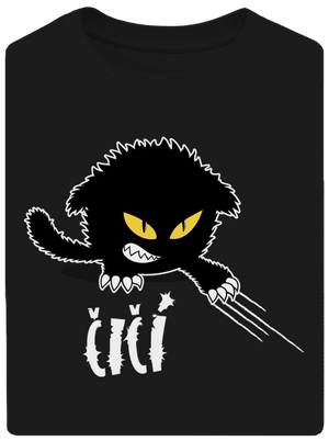 Čičina unisex tričko oversized Black